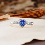 Classic Unique Heart Cut Sapphire Engagement Ring - Additional view