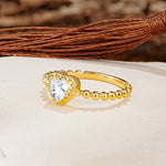 Classic Unique Heart Cut Moissanite Engagement Ring - Additional view