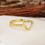 Classic Unique Heart Cut Moissanite Engagement Ring - Additional view