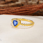 Classic Unique Heart Cut Sapphire Engagement Ring - Additional view