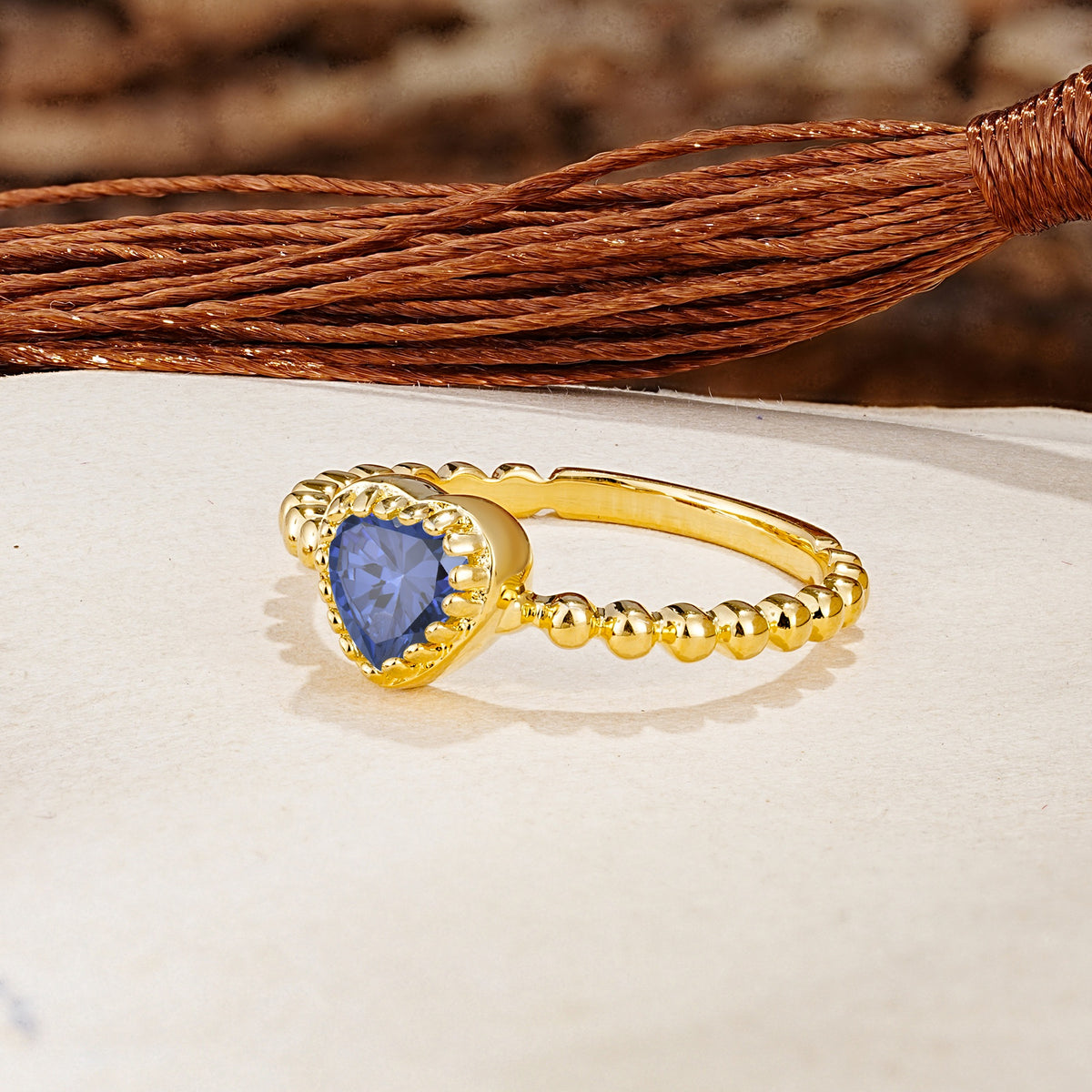 Classic Unique Heart Cut Tanzanite Engagement Ring - Additional view
