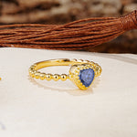 Classic Unique Heart Cut Tanzanite Engagement Ring - Additional view
