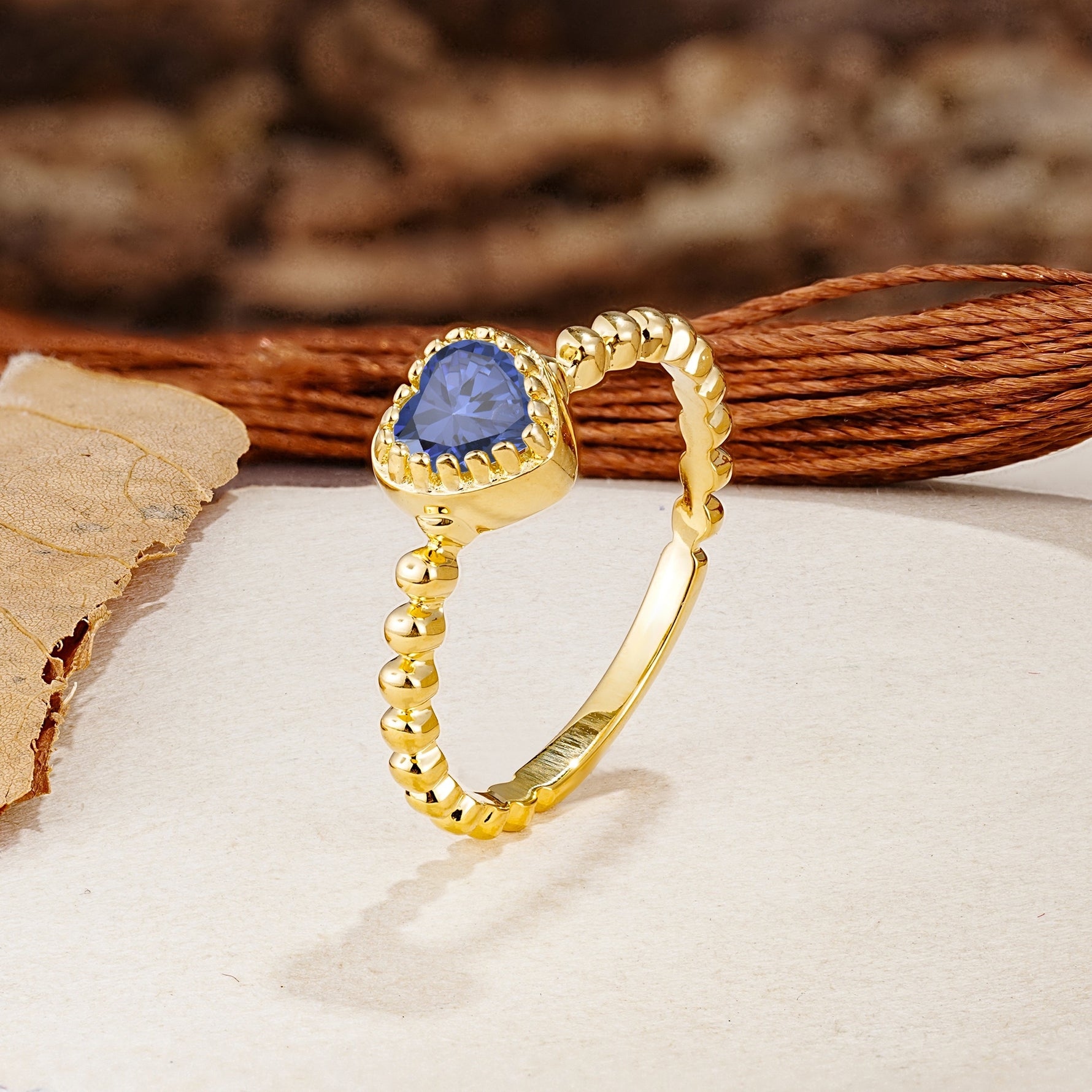 Classic Unique Heart Cut Tanzanite Engagement Ring - Additional view