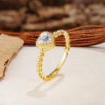 Classic Unique Heart Cut Lab Diamond Engagement Ring - Additional view