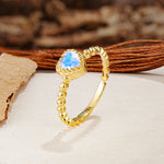 Classic Unique Heart Cut Moonstone Engagement Ring - Additional view
