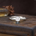 Unique Twisted Ring With 4 Prong Round Cut Moissanite Engagement Ring - Additional view
