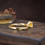 Unique Twisted Ring With 4 Prong Round Cut Citrine Engagement Ring - Additional view