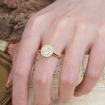 Unique and Luxurious 4-Prong Round Cut Moissanite Engagement Ring - Additional view