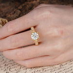 Classic Vintage 4-Prong Round Cut Lab Diamond Engagement Ring - Additional view
