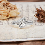 Uniquely Elegant, Twisting 4-Prong Round Cut Lab Diamond Engagement Ring - Additional view