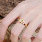 Unique Twisted Heart-Shaped 3-Prong Round Cut Moissanite Engagement Ring - Additional view