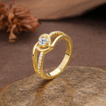 Unique Twisted Heart-Shaped 3-Prong Round Cut Lab Diamond Engagement Ring - Additional view