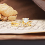 Unique Luxurious 3-Prong Heart-Cut Moissanite Engagement Ring - Additional view