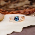Unique Luxury 4-Prong Round Cut Alexandrite Engagement Ring - Additional view