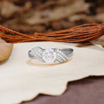 Unique Luxury 4-Prong Round Cut Moissanite Engagement Ring - Additional view
