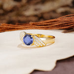 Unique Luxury 4-Prong Round Cut Tanzanite Engagement Ring - Additional view