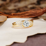 Unique Luxury 4-Prong Round Cut Lab Diamond Engagement Ring - Additional view