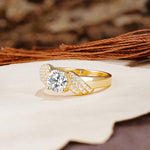 Unique Luxury 4-Prong Round Cut Lab Diamond Engagement Ring - Additional view