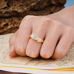 Unique Luxury 4-Prong Round Cut Lab Diamond Engagement Ring - Additional view
