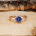 Classic Unique 6-Prong Round Cut Tanzanite Engagement Ring - Additional view