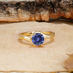 Classic Unique 6-Prong Round Cut Tanzanite Engagement Ring - Additional view