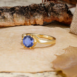 Classic Unique 6-Prong Round Cut Tanzanite Engagement Ring - Additional view