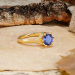Classic Unique 6-Prong Round Cut Tanzanite Engagement Ring - Additional view