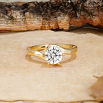 Classic Unique 6-Prong Round Cut Lab Diamond Engagement Ring - Additional view