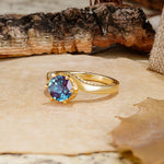 Classic Unique 6-Prong Round Cut Alexandrite Engagement Ring - Additional view