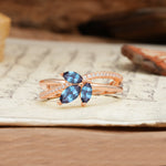 Natural Inspiration Clover Shape 2 Prong Marquise Cut Alexandrite Engagement Ring - Additional view