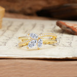 Natural Inspiration Clover Shape 2 Prong Marquise Cut Lab Diamond Engagement Ring - Additional view