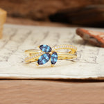 Natural Inspiration Clover Shape 2 Prong Marquise Cut Alexandrite Engagement Ring - Additional view