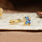Natural Inspiration Clover Shape 2 Prong Marquise Cut Alexandrite Engagement Ring - Additional view