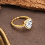 Luxurious & Romantic 3-Prong Heart Cut Lab Diamond Engagement Ring - Additional view