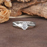 Unique, Luxurious Twisted 4-Prong Oval Cut Lab Diamond Engagement Ring - Additional view