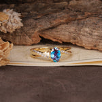 Unique, Luxurious Twisted 4-Prong Oval Cut Alexandrite Engagement Ring - Additional view