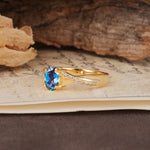 Unique, Luxurious Twisted 4-Prong Oval Cut Alexandrite Engagement Ring - Additional view