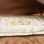 Simple 4-Prong Round Cut Moissanite Engagement Ring - Additional view