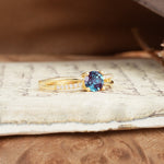 Simple 4-Prong Round Cut Alexandrite Engagement Ring - Additional view