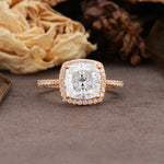 Classic Luxury 4-Prong Princess Cut Moissanite Engagement Ring - Additional view