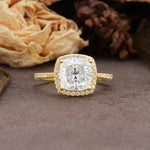 Classic Luxury 4-Prong Princess Cut Moissanite Engagement Ring - Additional view