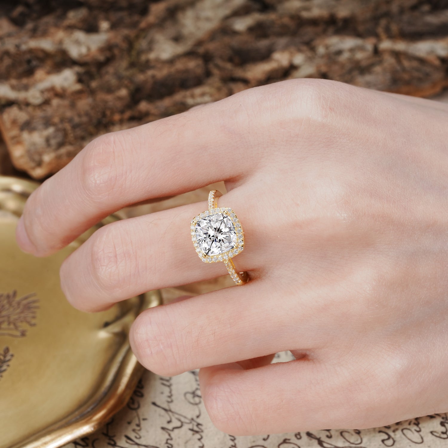 Classic Luxury 4-Prong Princess Cut Lab Diamond Engagement Ring