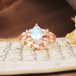 Natural Inspiration Luxury 3-Prong Pear Cut Moonstone Engagement Ring - Additional view