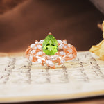 Natural Inspiration Luxury 3-Prong Pear Cut Peridot Engagement Ring - Additional view