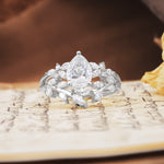 Natural Inspiration Luxury 3-Prong Pear Cut Moissanite Engagement Ring - Additional view