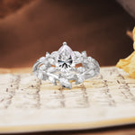 Natural Inspiration Luxury 3-Prong Pear Cut Lab Diamond Engagement Ring - Additional view