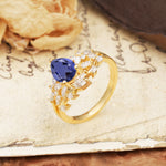 Natural Inspiration Luxury 3-Prong Pear Cut Tanzanite Engagement Ring - Additional view