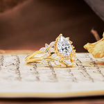 Natural Inspiration Luxury 3-Prong Pear Cut Lab Diamond Engagement Ring - Additional view
