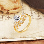 Natural Inspiration Luxury 3-Prong Pear Cut Lab Diamond Engagement Ring - Additional view