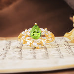 Natural Inspiration Luxury 3-Prong Pear Cut Peridot Engagement Ring - Additional view